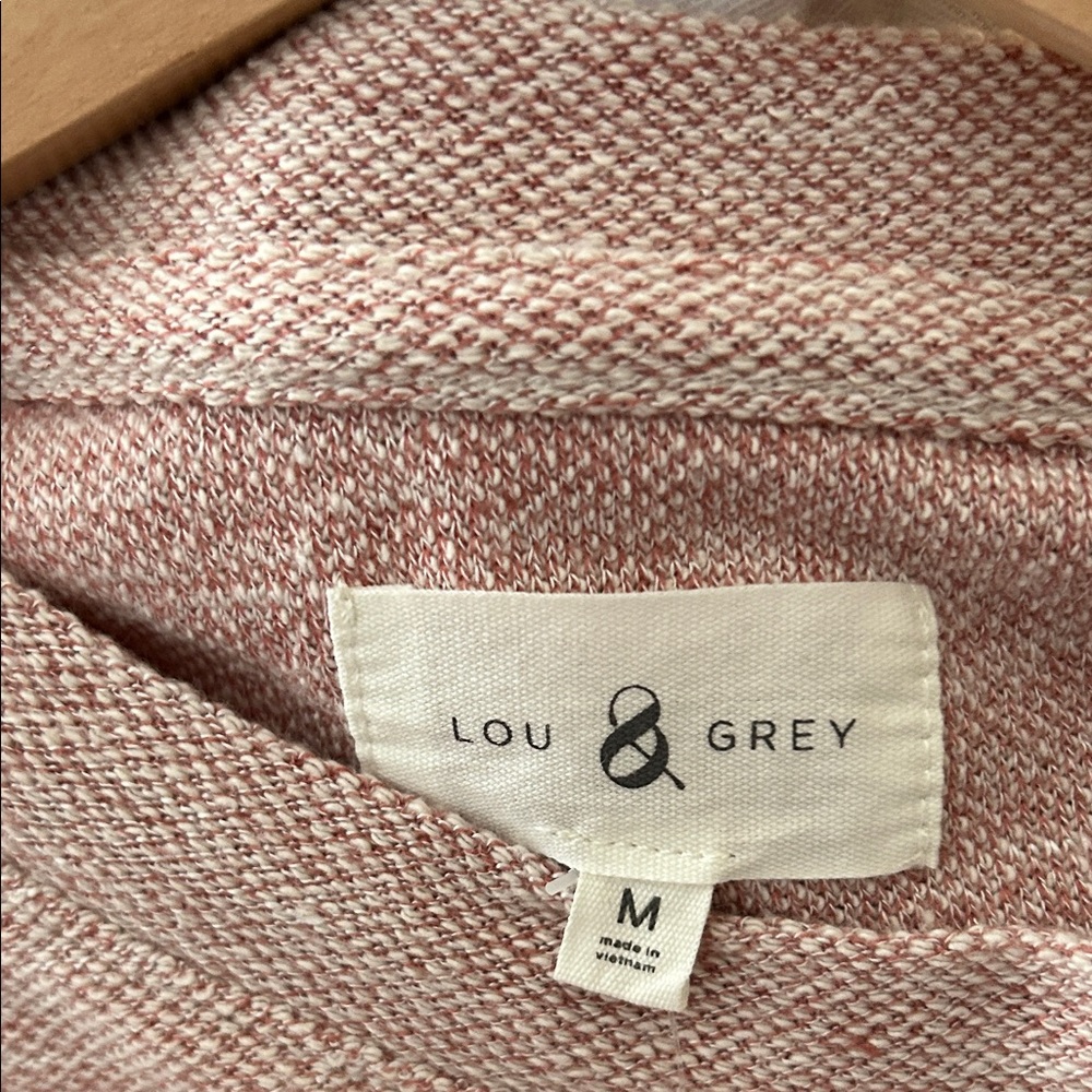 Lou & Grey antique red/ red pink. Crewneck top. NWT. Med. - Picture 8 of 9